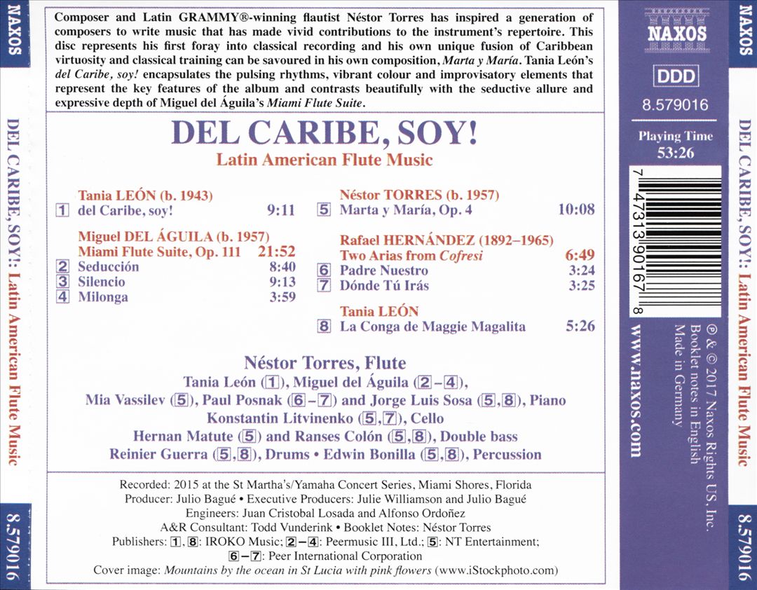 Del Caribe, Soy! Latin American Flute Music cover art