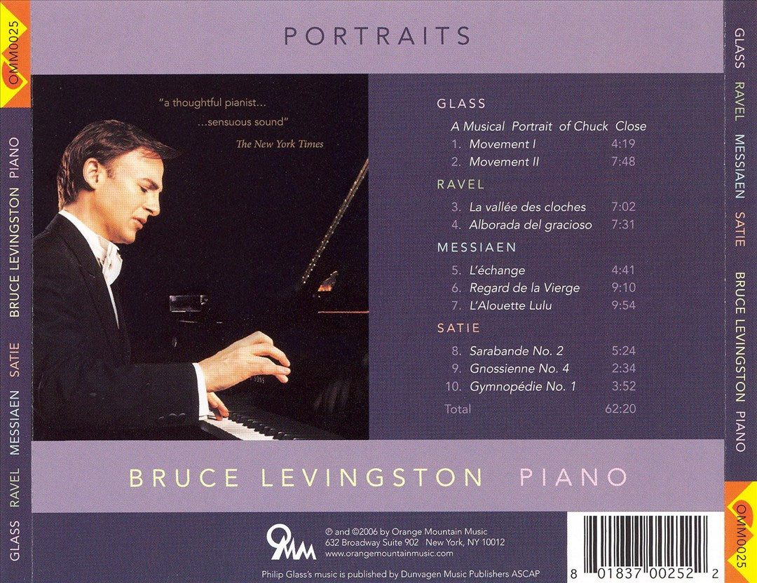 Portraits: Bruce Levingston plays Glass, Ravel, Messiaen, Satie cover art