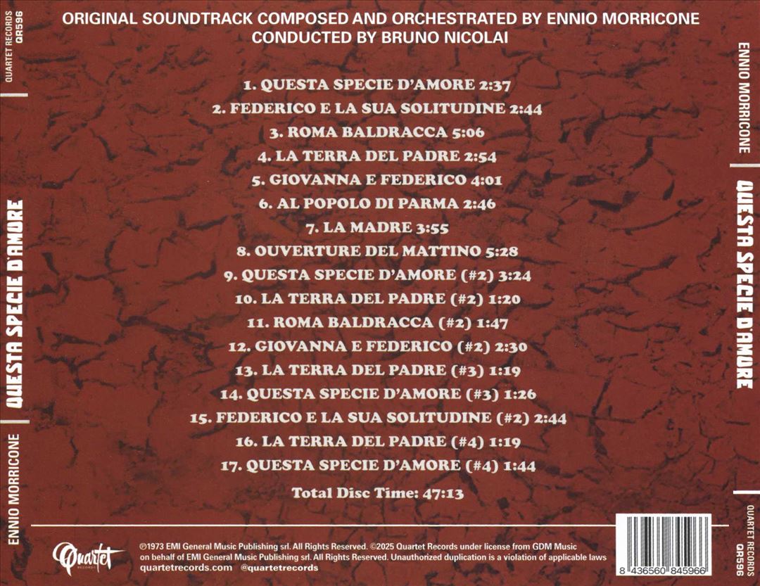 Questa Specie d'Amore [Original Soundtrack] cover art