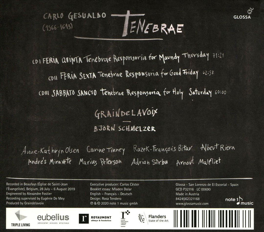 Gesualdo: Tenebrae cover art