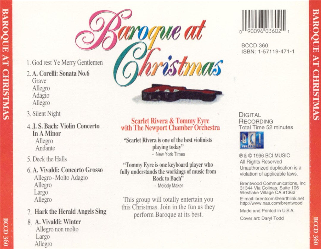 Baroque at Christmas cover art