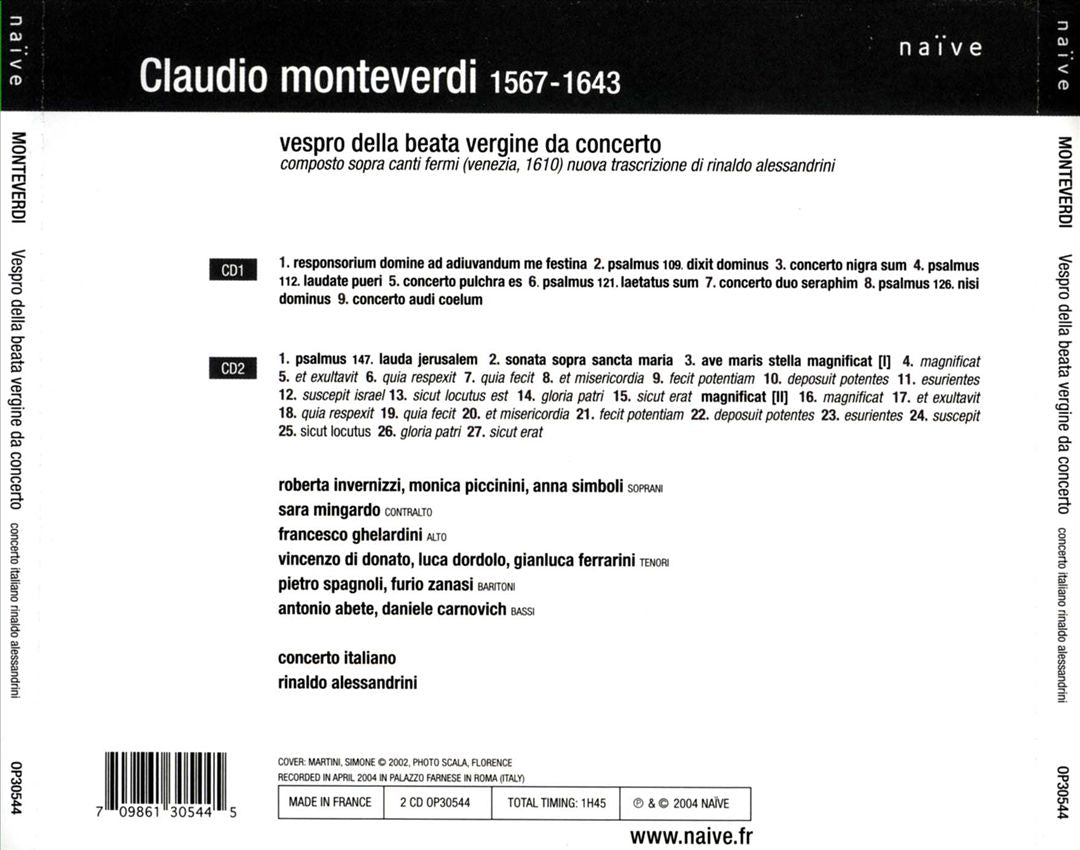 Monteverdi: Vespro della Beata Vergine cover art