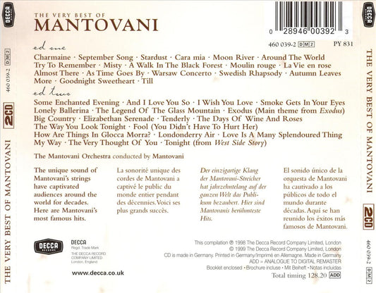 Very Best of Mantovani [Decca] cover art