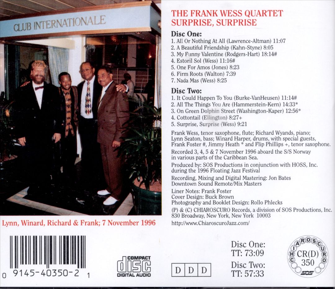Surprise, Surprise! Live at the 1996 Floating Jazz Festival cover art