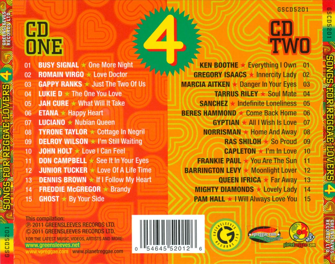 Songs for Reggae Lovers, Vol. 4 cover art