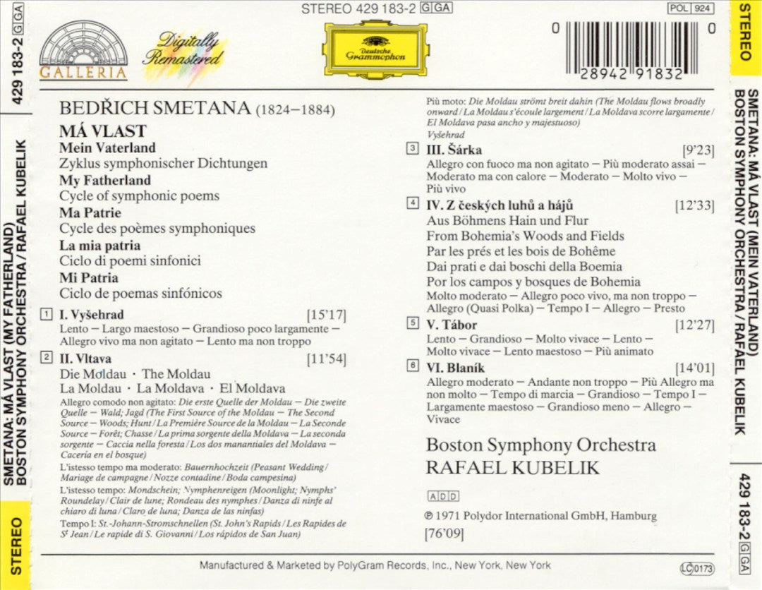 Smetana: Má Vlast cover art