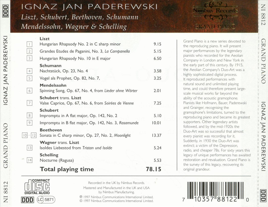 Liszt, Schubert, Beethoven, etc. cover art