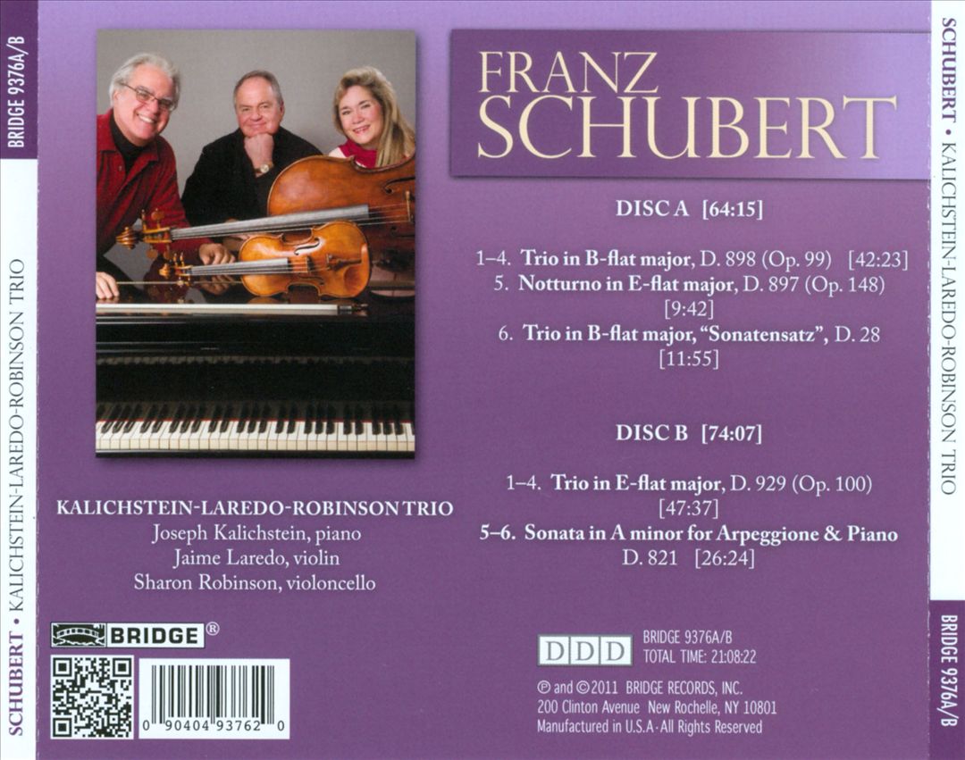 Schubert: Piano Trios; Arpeggione Sonata cover art