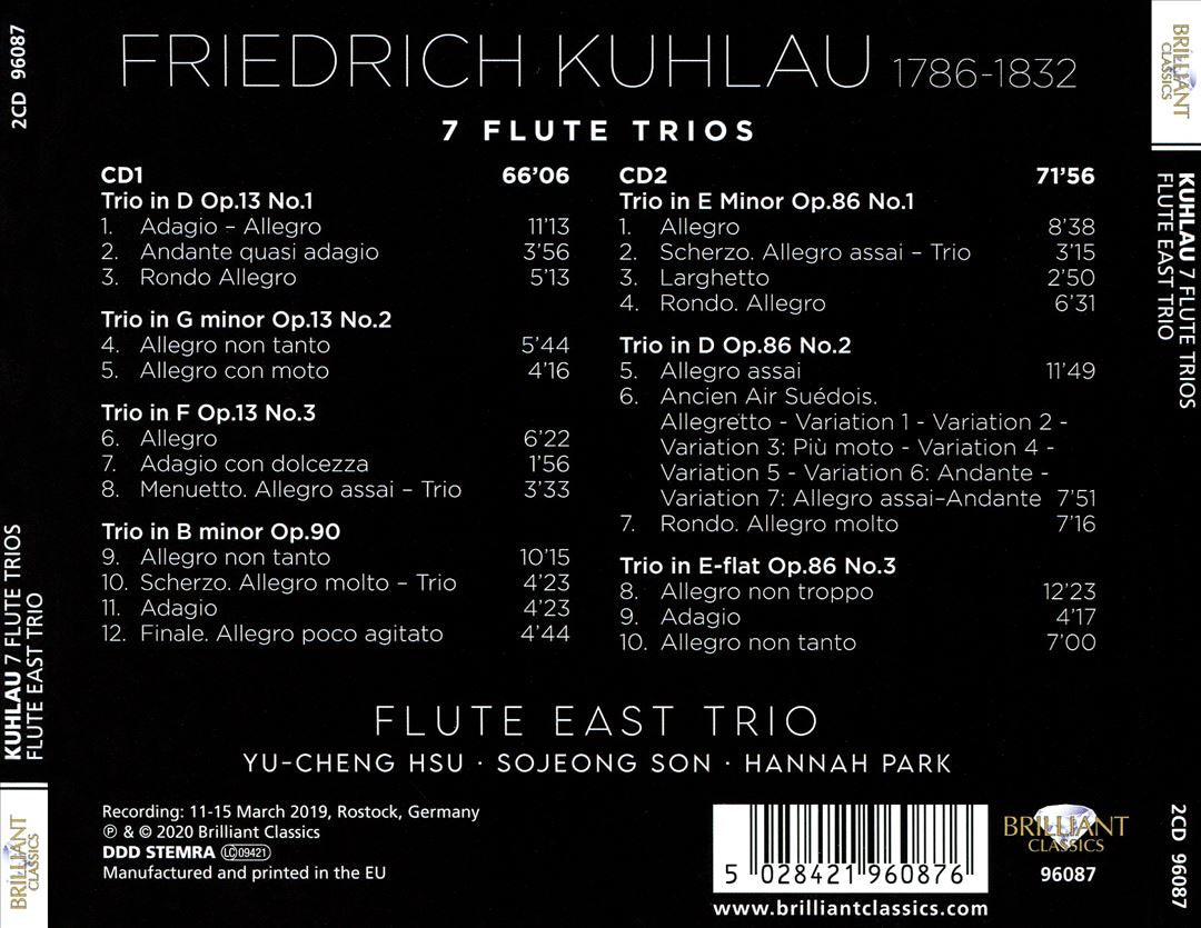 Kuhlau: 7 Flute Trios cover art