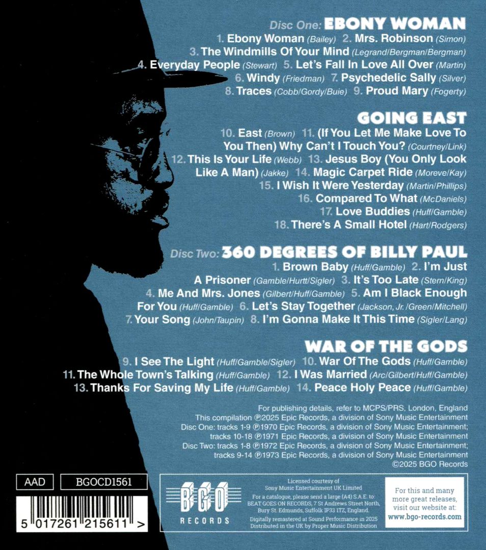 Ebony Woman/Going East/360 Degrees of Billy Paul/War of the Gods cover art