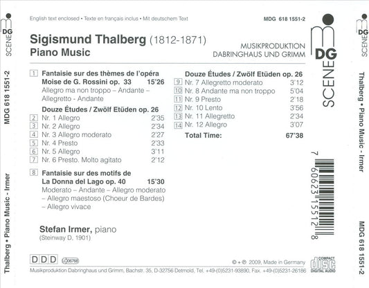Sigismund Thalberg: Piano Music cover art