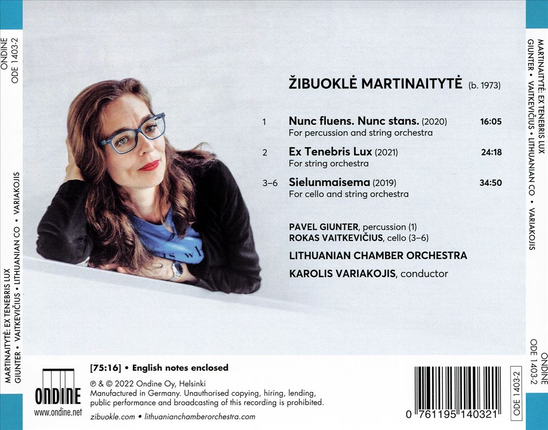Zibuokle Martinaityte: Ex Tenebris Lux cover art