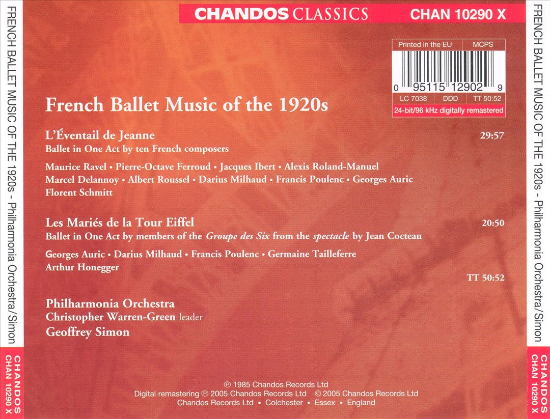 L'Éventail de Jeanne, Les Mariés de la Tour Eiffel: The Complete Ballets cover art