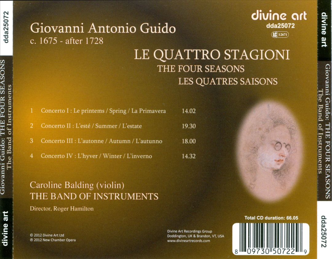 Giovanni Antonio Guido: The Four Seasons - Le Quattro Stagioni cover art