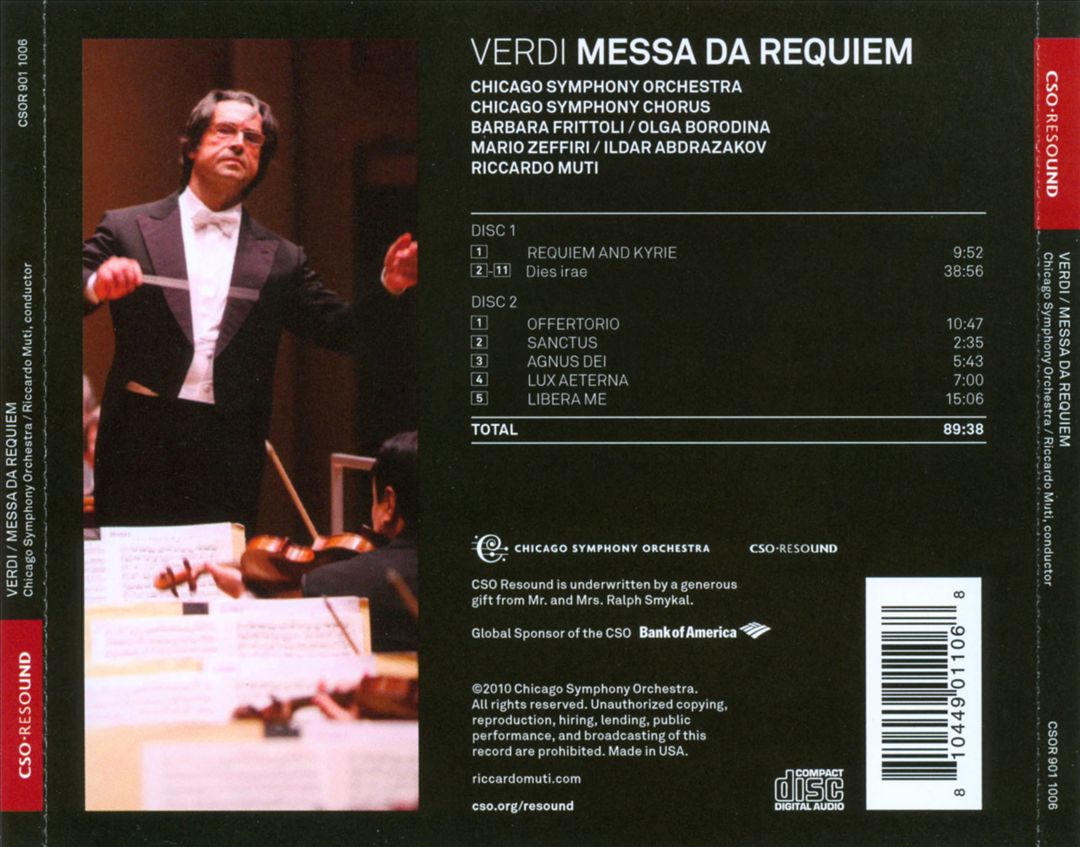 Verdi: Messa da Requiem cover art