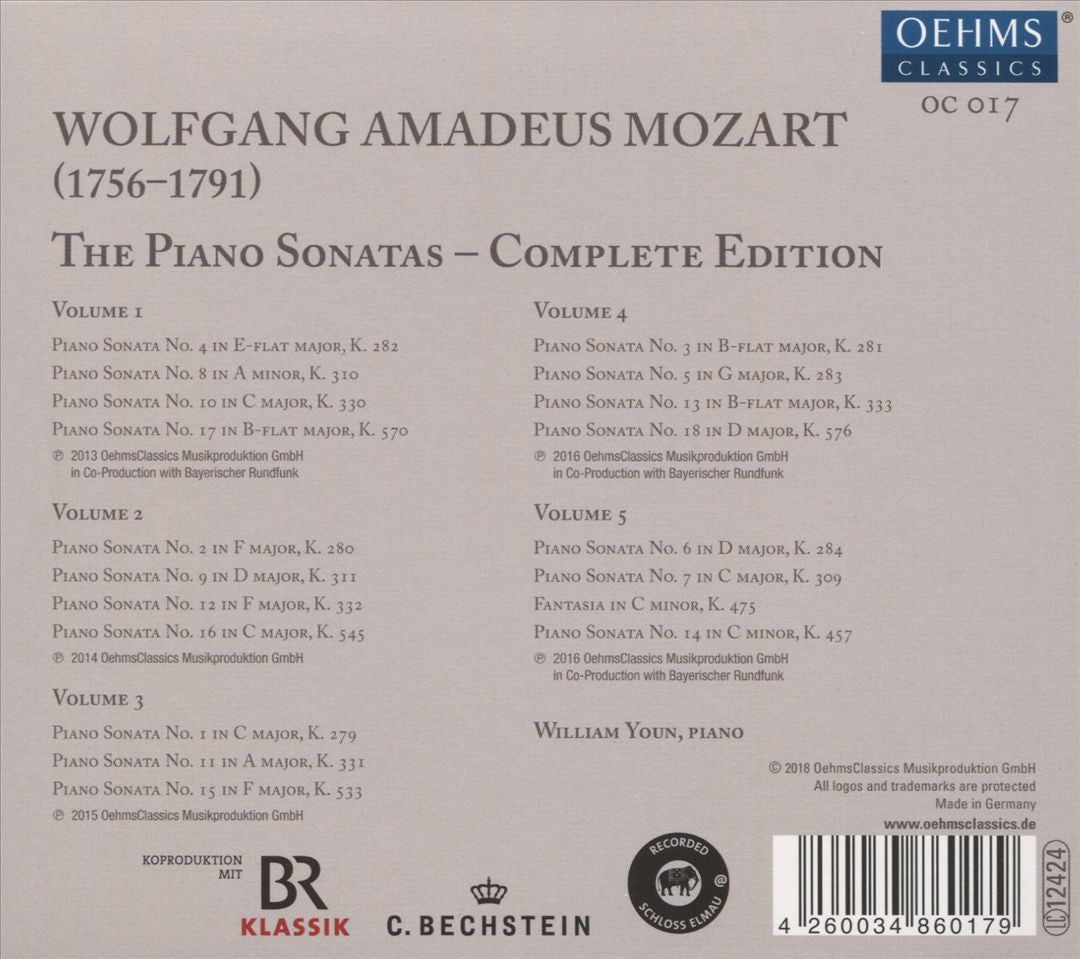 William Youn plays Mozart Sonatas: Complete Edition cover art