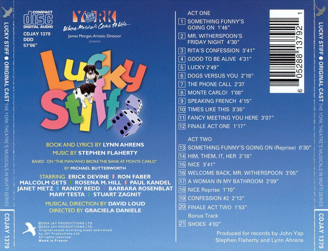 Lucky Stiff [Off-Broadway Cast] cover art