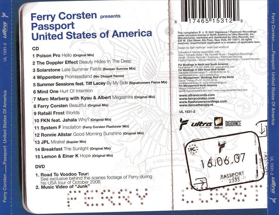 Passport to the United States of America cover art