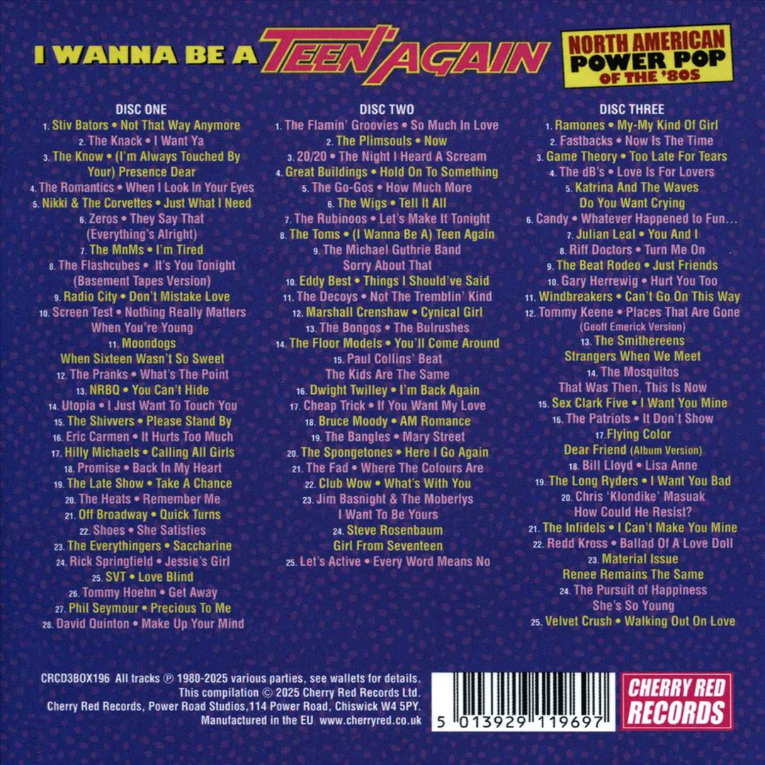 I Wanna Be a Teen Again: American Power Pop, 1980-1989 cover art