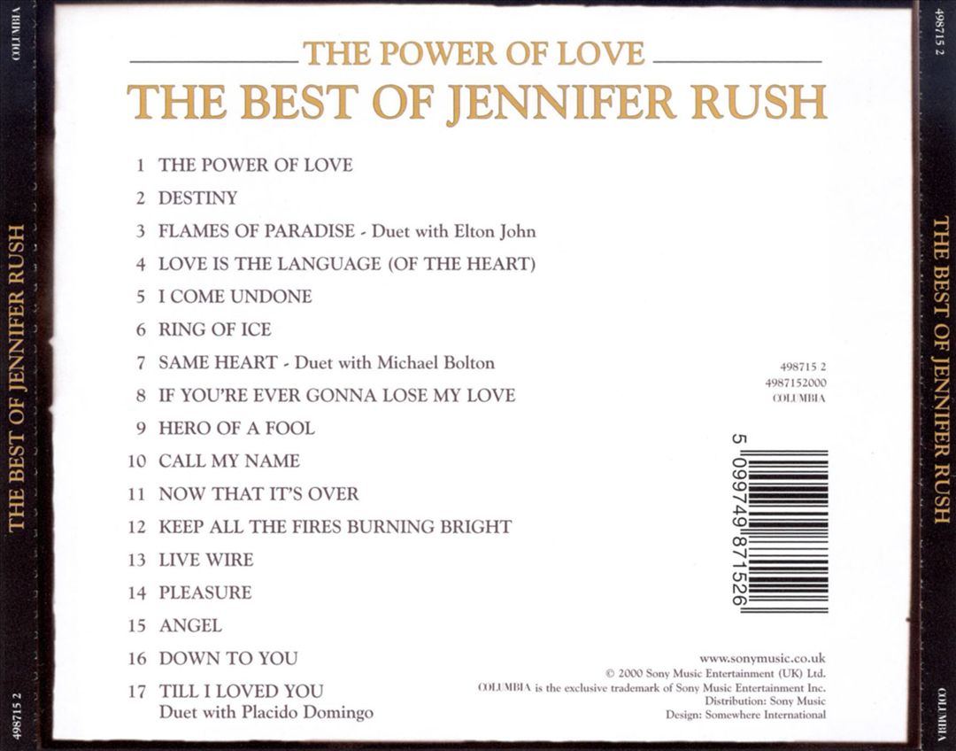 Power of Love: The Best of Jennifer Rush cover art