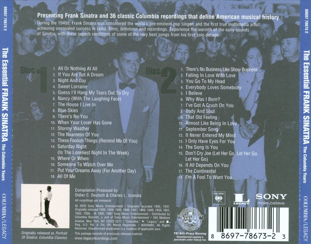 Essential Frank Sinatra: The Columbia Years [2-CD] cover art