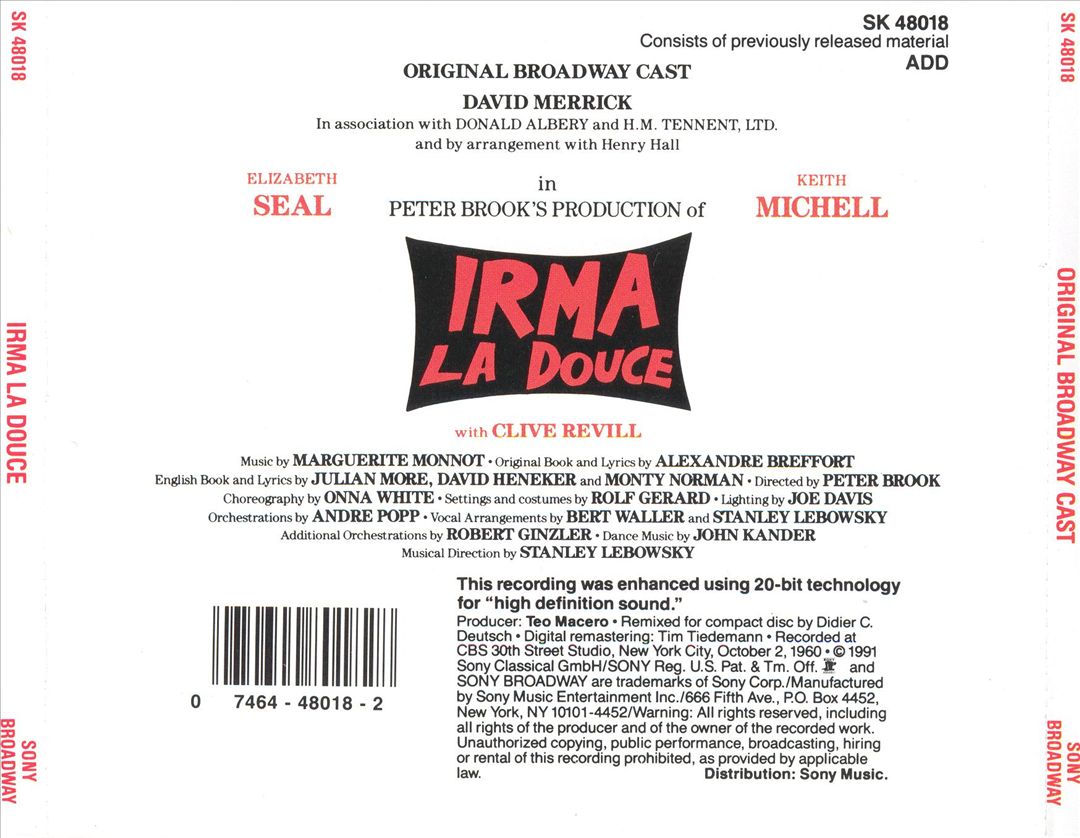 Irma La Douce [Sony] cover art