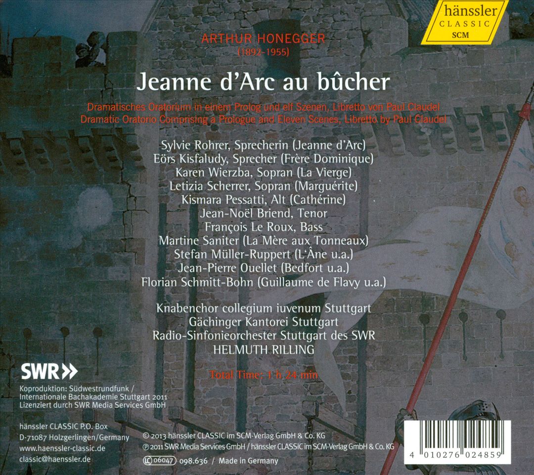 Arthur Honegger: Jeanne d'Arc au bûcher cover art
