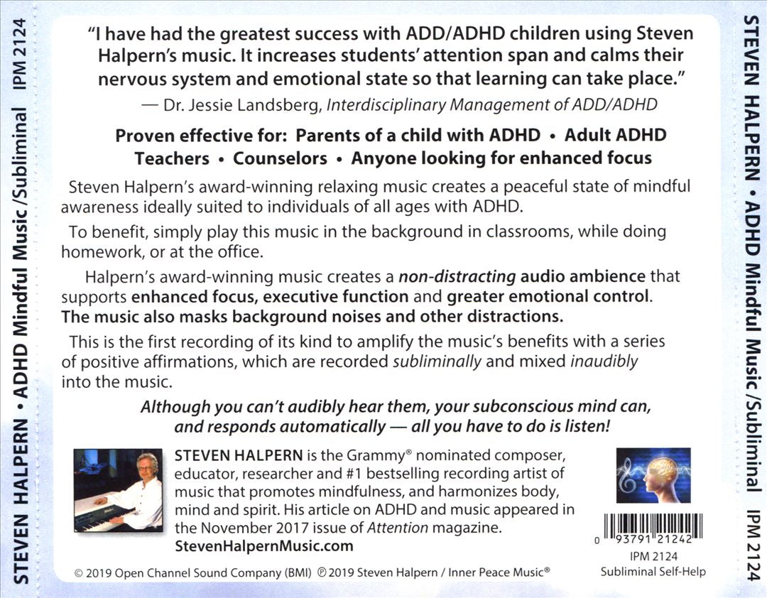 ADHD Mindful Music with Subliminal Affirmations for Enhanced Focus cover art