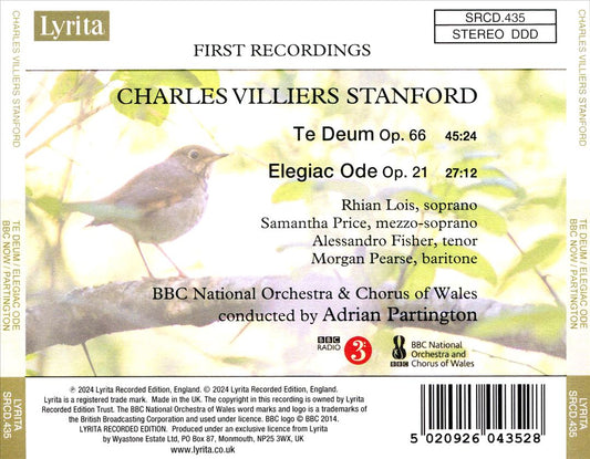 Stanford: Te Deum; Elegiac Ode cover art