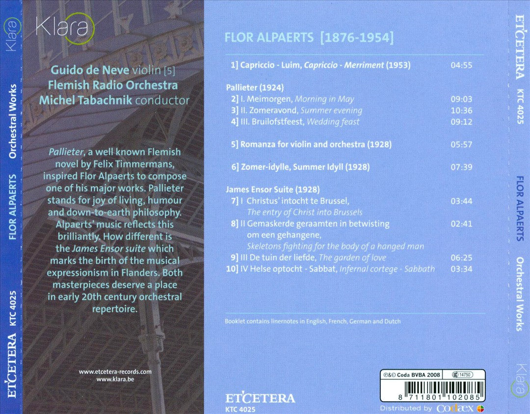 Flor Alpaerts: Orchestral Works cover art