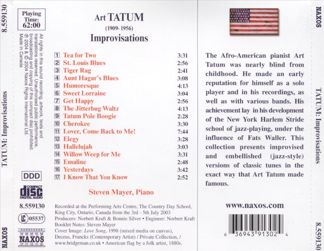 Art Tatum: Improvisations cover art
