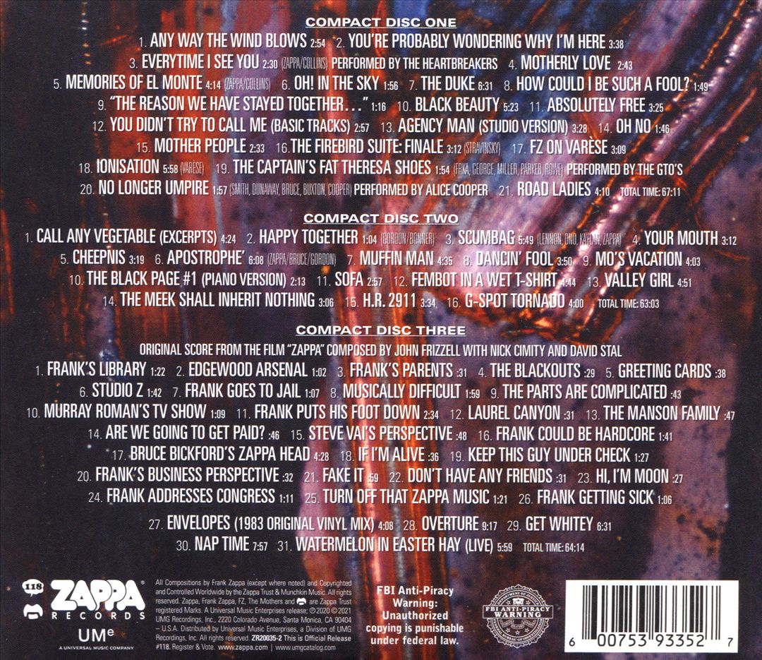 Zappa [Original Motion Picture Soundtrack] cover art