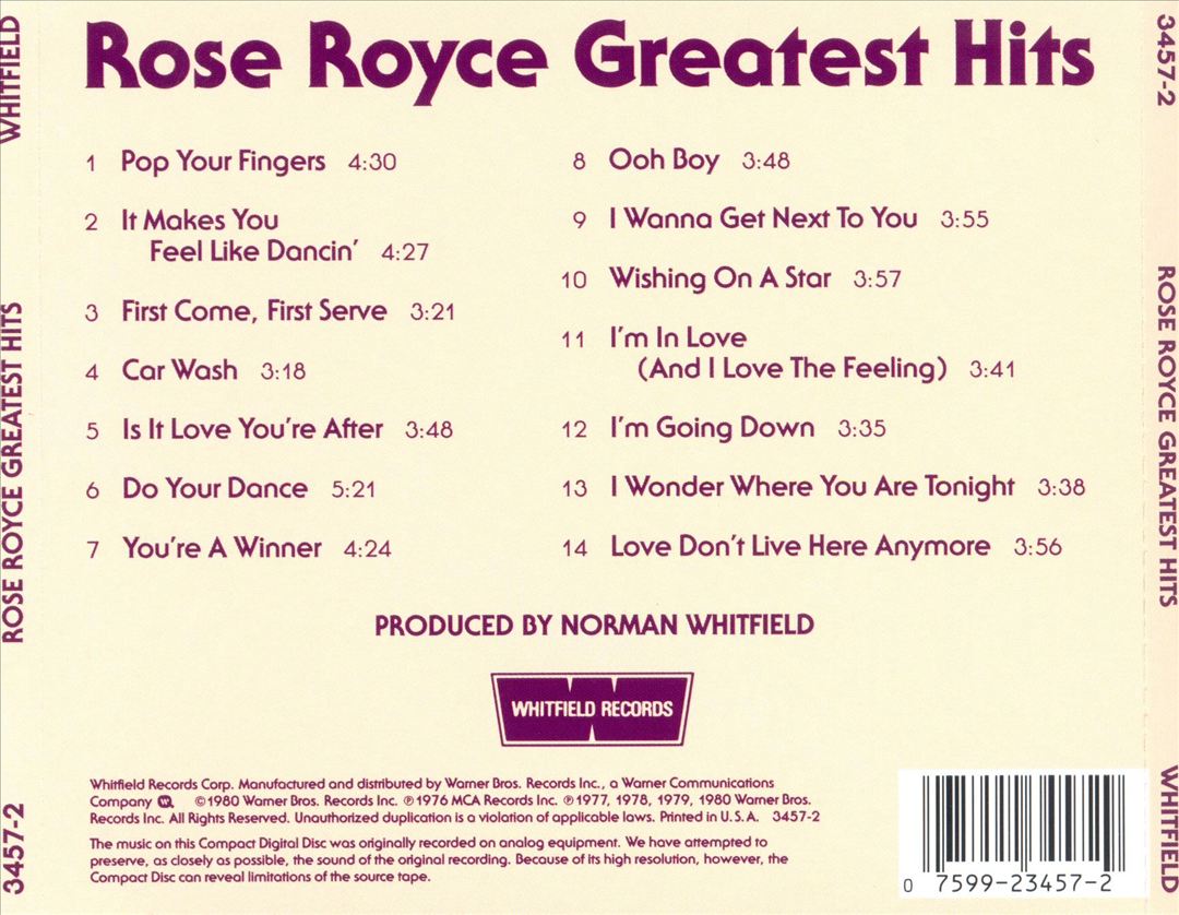 Greatest Hits [Whitfield] cover art