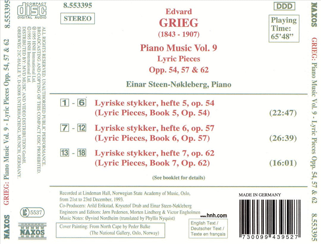 Grieg: Piano Music, Vol. 9 cover art