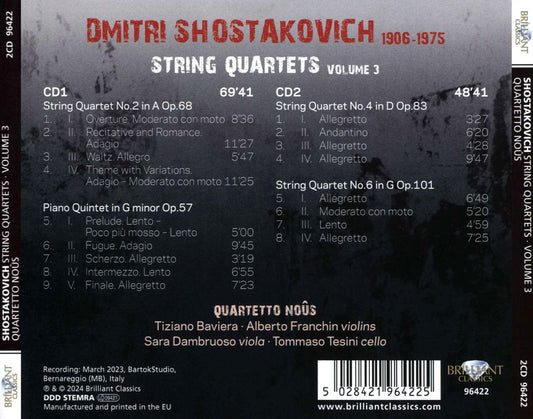 Shostakovich: String Quartets, Vol. 3 cover art