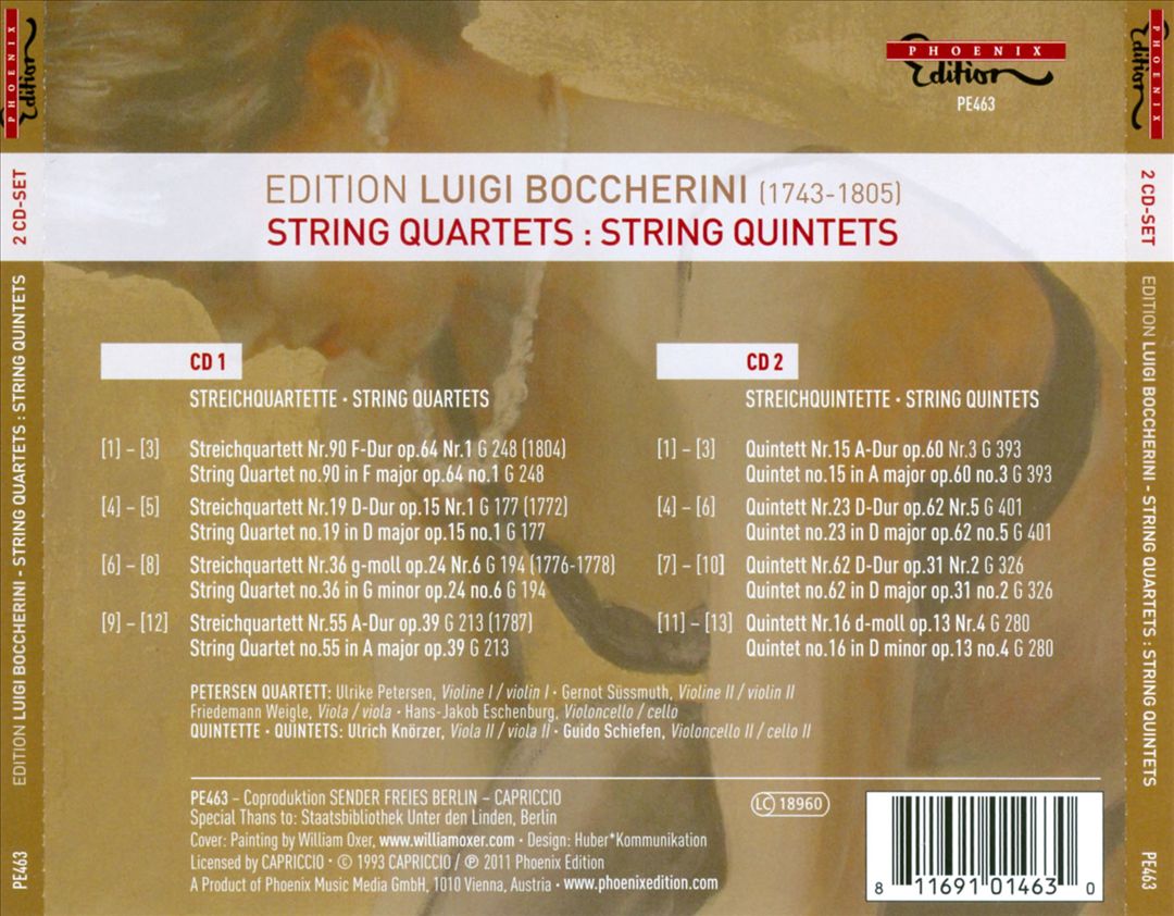 Luigi Boccherini: String Quartets; String Quintets cover art