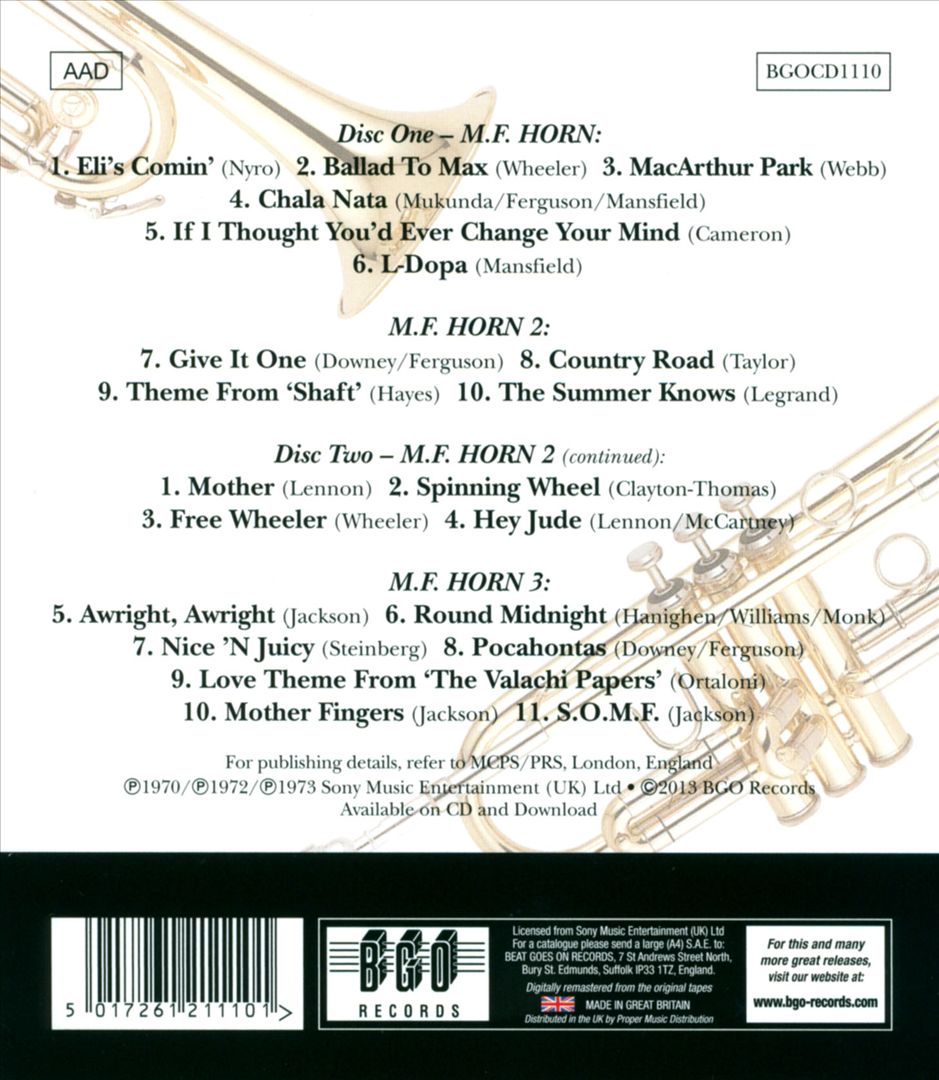 M.F. Horn/M.F. Horn 2/ M.F. Horn 3 cover art
