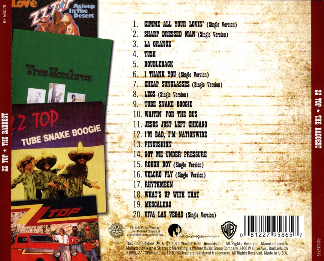 Very Baddest of ZZ Top [One-CD] cover art