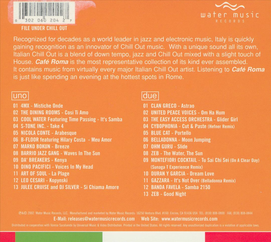 Café Roma: An Italian Chill Out Experience cover art