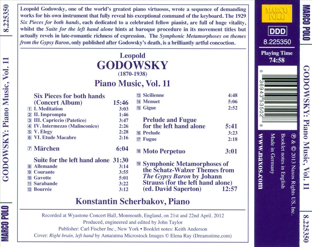 Leopold Godowsky: Piano Music, Vol. 11 cover art