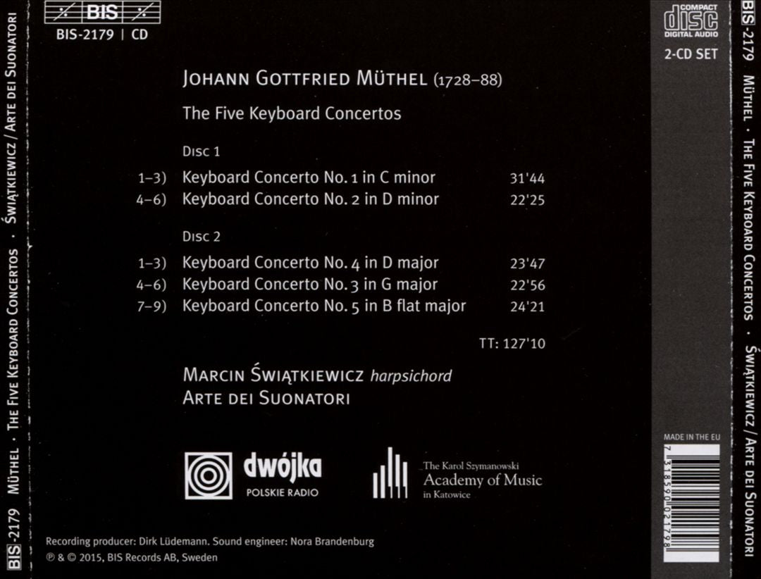 Johann Gottfried Müthel: The 5 Keyboard Concertos cover art