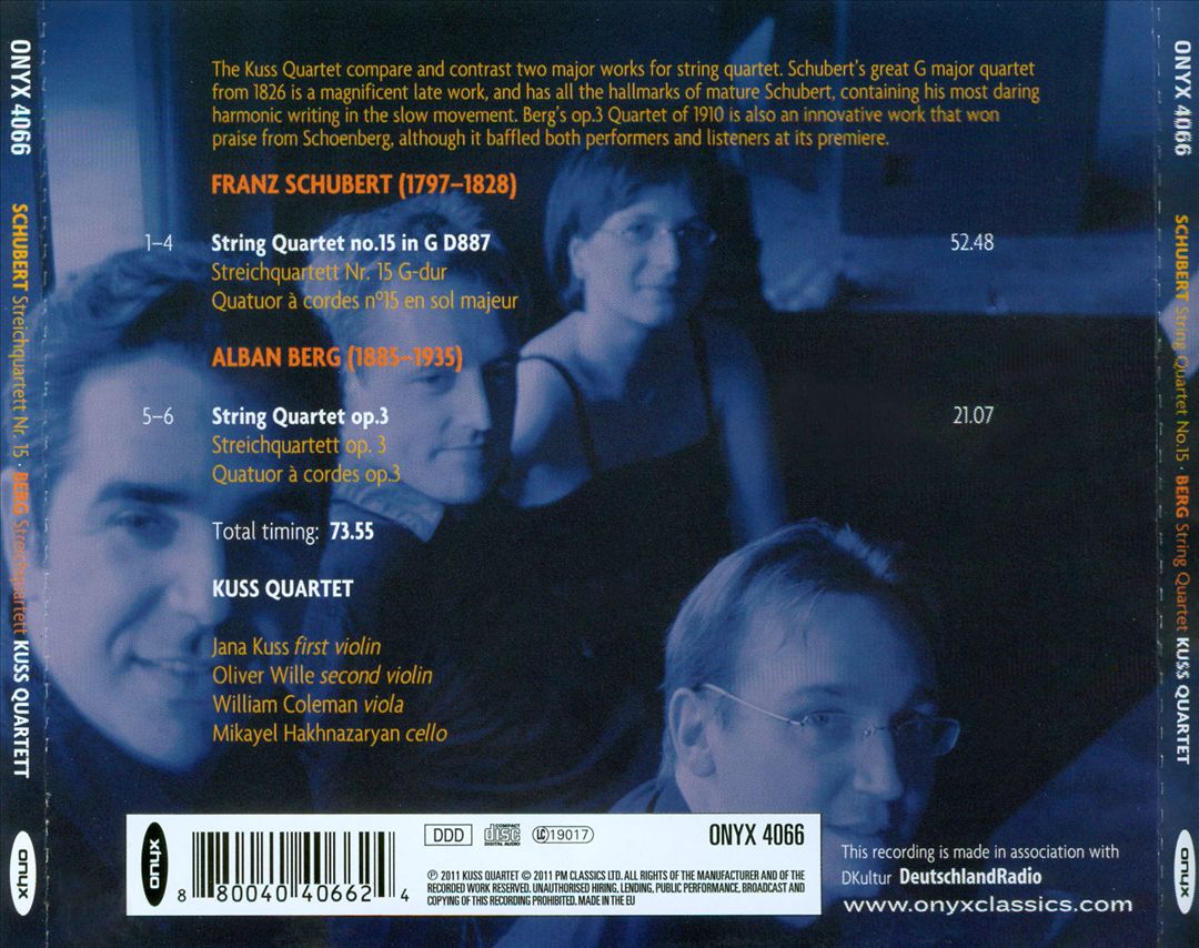 Schubert, Berg: String Quartets cover art
