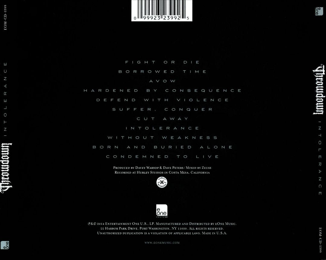 Intolerance cover art