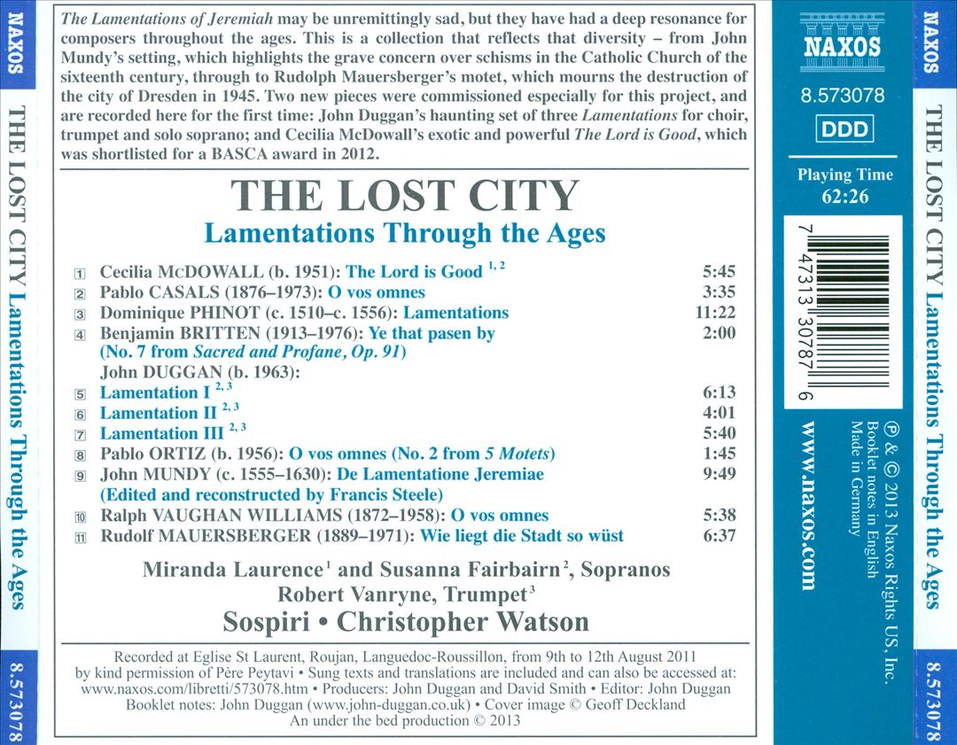 Lost City: Lamentations Through the Ages cover art