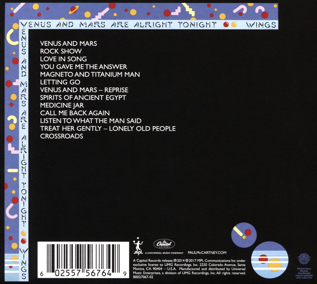 Venus and Mars cover art