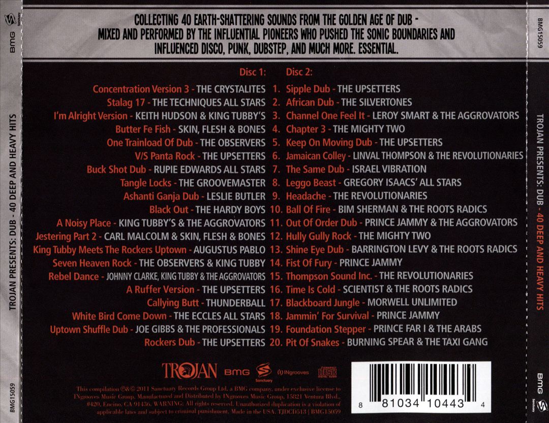 Trojan Records Presents Dub: 40 Deep and Heavy Hits cover art