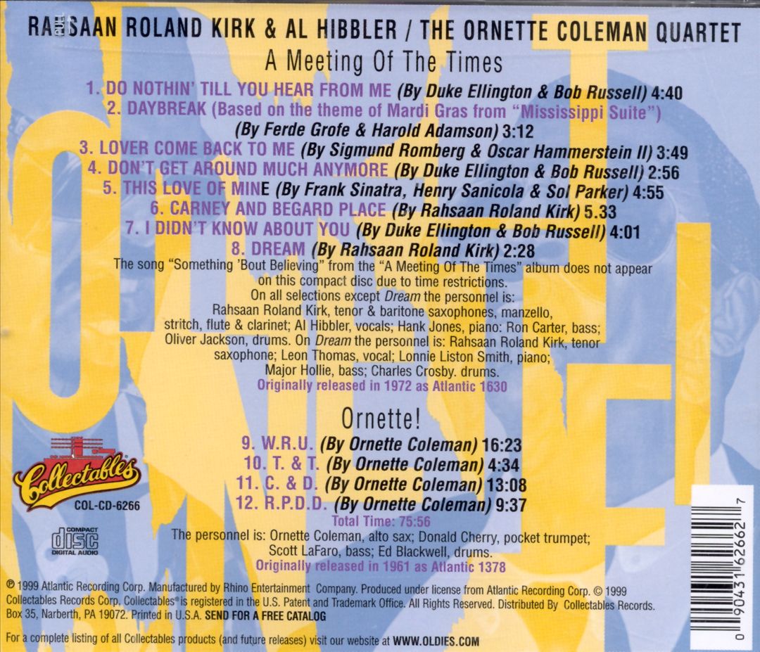 Meeting of the Times/Ornette! cover art