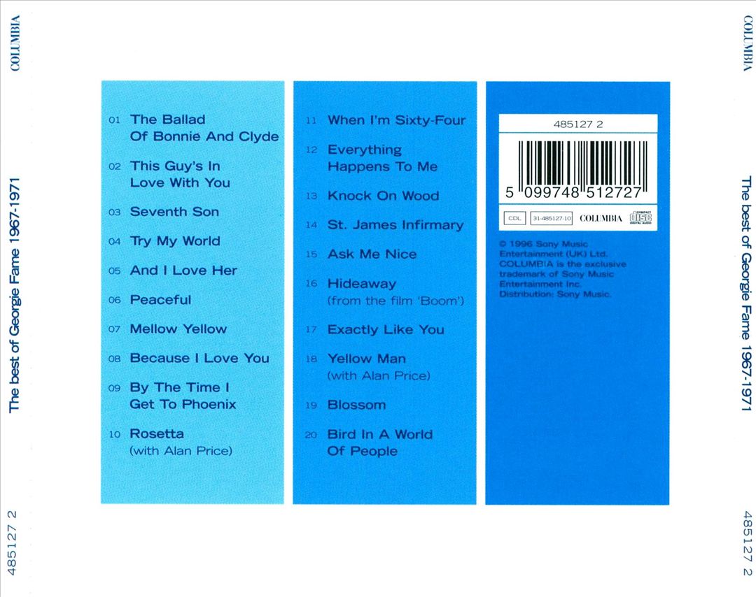 Best of Georgie Fame: 1967-1971 cover art