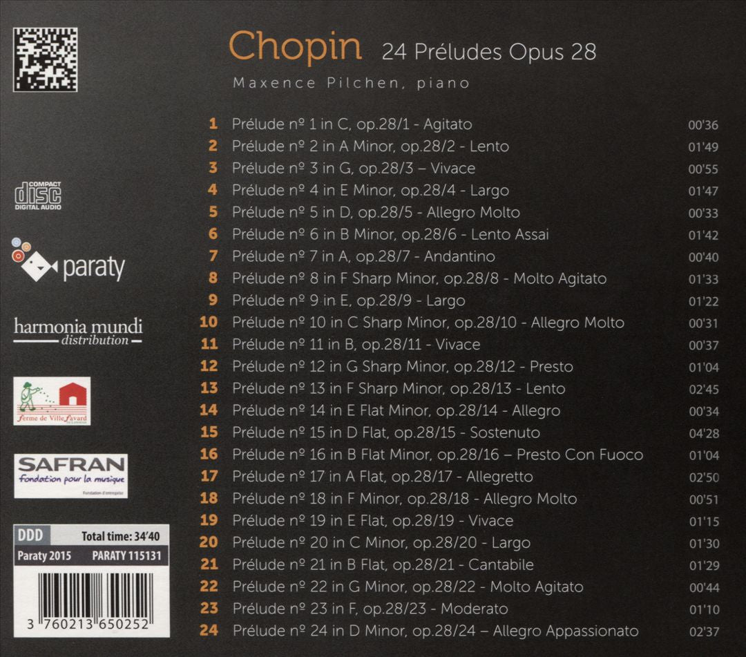 Chopin: 24 Préludes Opus 28 cover art