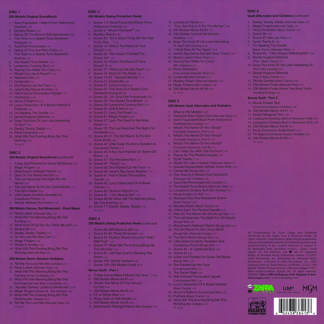 200 Motels [Original Motion Picture Soundtrack] cover art